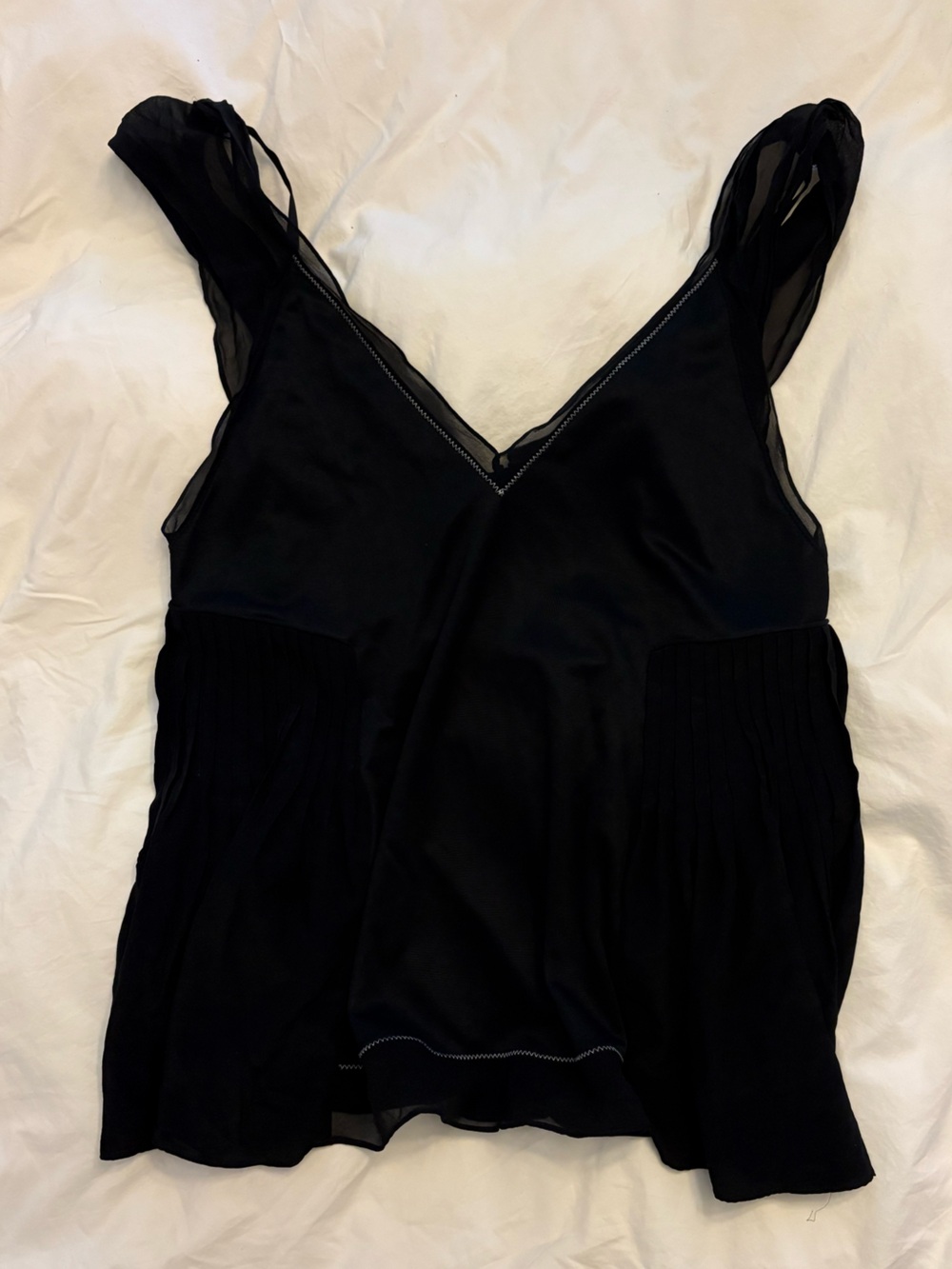 3.1 Philip Lim Black Sleeveless V-Neck Top
